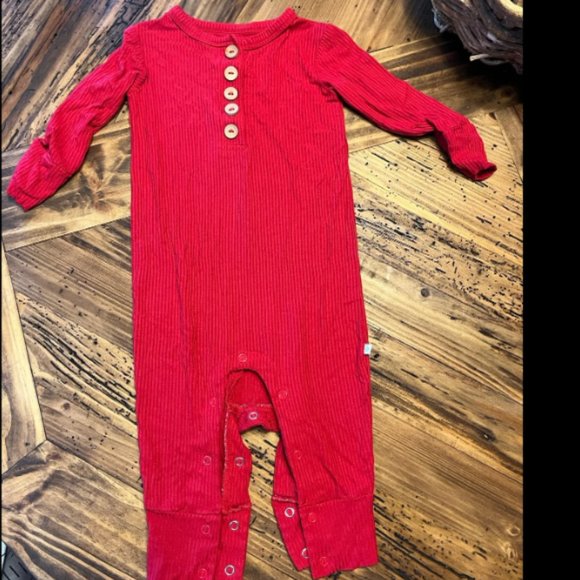 Posh Peanut Pajamas Posh Peanut Red Ribbed Onesie Poshmark